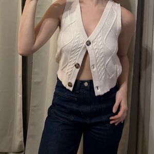Sincerely Jules Ivory Knit Vest